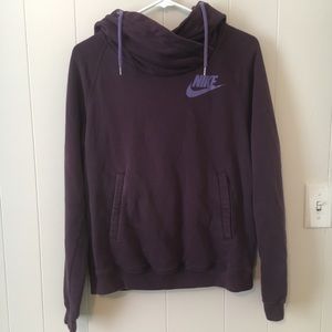 Purple Nike cowl neck hoodie